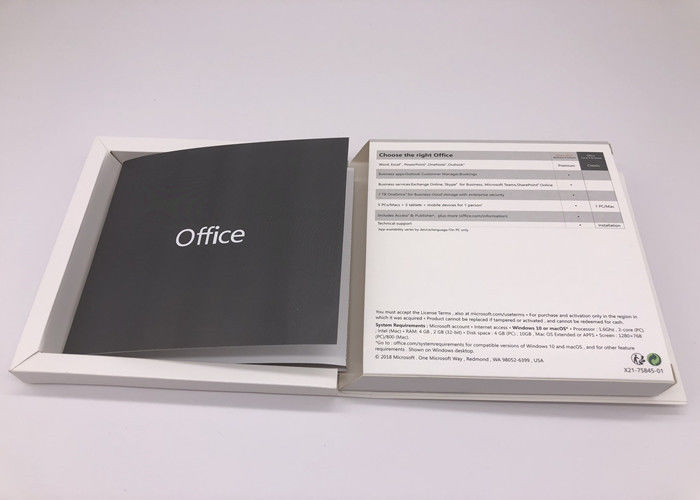 DVD Media MS Office Home And Business 2019 Product Key Card For Mac / PC